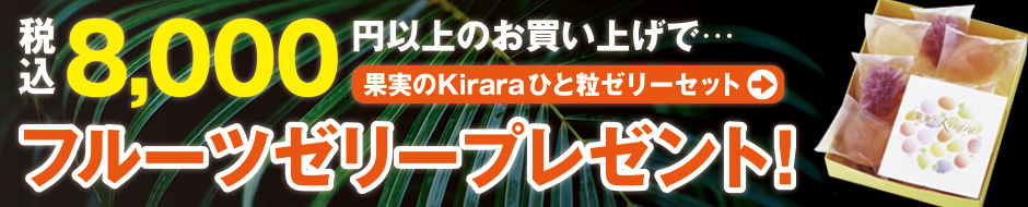 8,000円以上お買い上げでフルーツゼリープレゼント！!