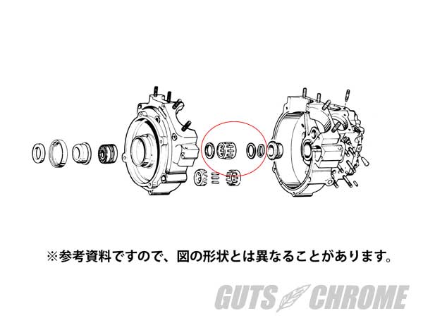 ○クランクケースピニオンベアリングキット 36-54 BT｜ハーレーパーツの通販-GUTS CHROME