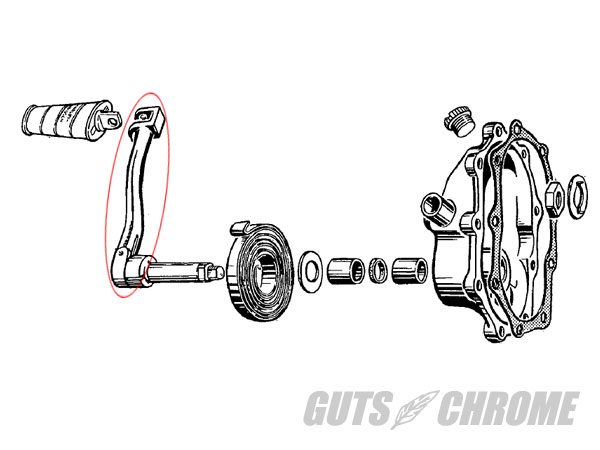 FL キックアーム クローム｜ハーレーパーツの通販-GUTS CHROME