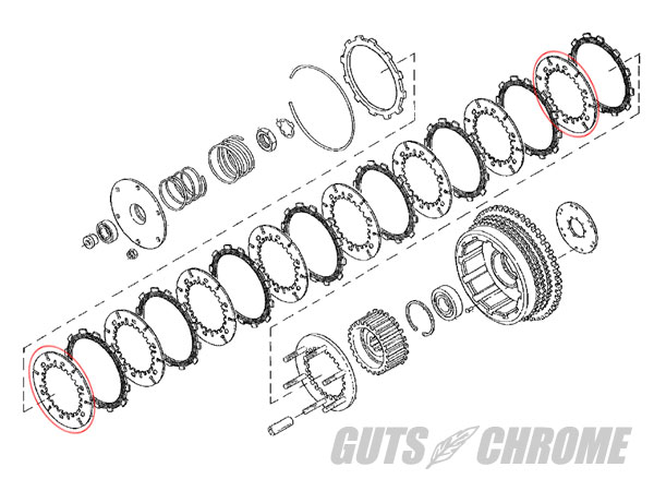 ○DSI製 71-84年XLクラッチスチールプレート｜ハーレーパーツの通販