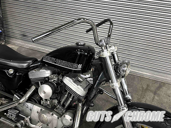 お手頃 クロームLOWRISE BARハンドル ヘコミ無し GUTS CHROME（ガッツ