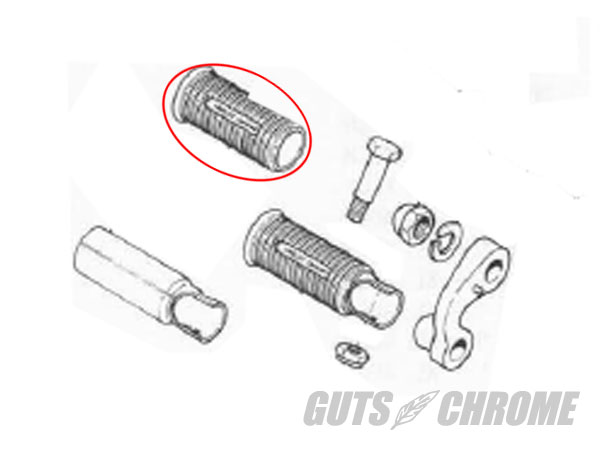 純正タイプフットペグラバー｜ハーレーパーツの通販-GUTS CHROME