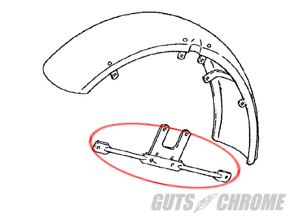 ○71-84FX/XL フロントフェンダーブラケット｜ハーレーパーツの通販